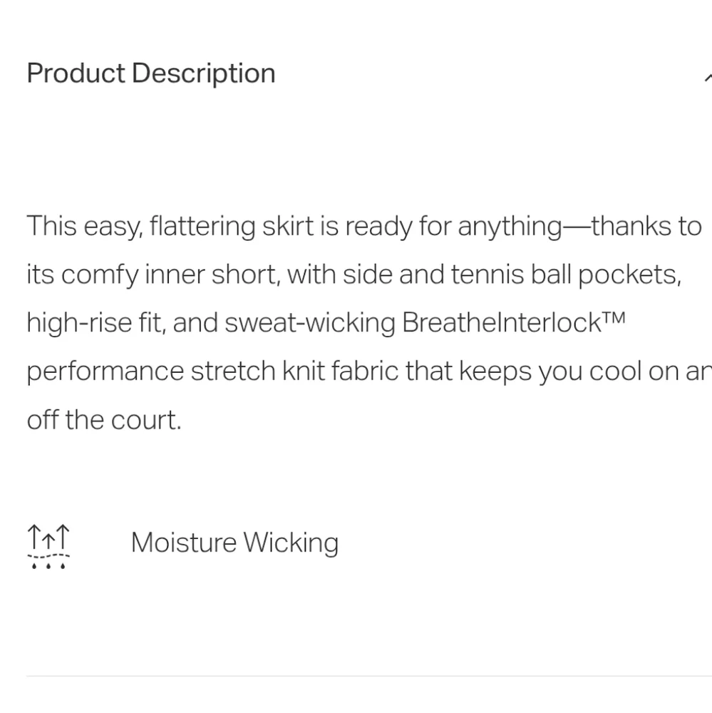 Vuori Volley Skirt Solid Black Tennis Golf Athletic Skort Twirl Sz Medium EUC - Picture 7 of 16